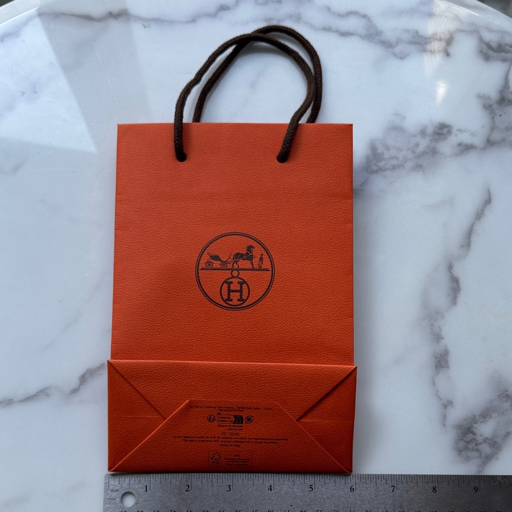 Hermes Orange Designer Gift Bag
